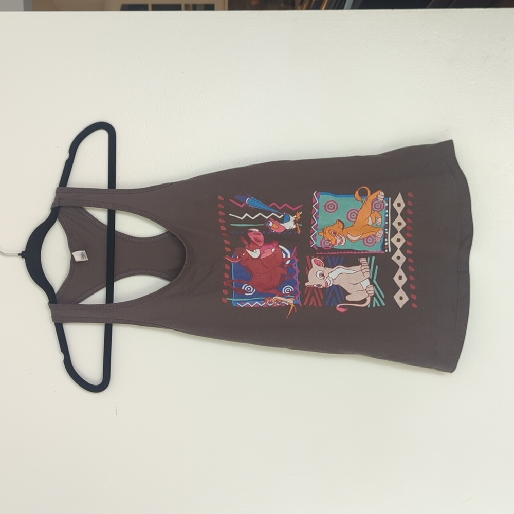 Ideal T Gray The Lion King Disney Loose Fit Racerback Tank Top Small